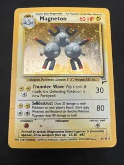 1999 Base Set 2 Vintage Pokemon 2 Card Lot: Magneton 9/130 & Wigglytuff 19/130 - Image 4