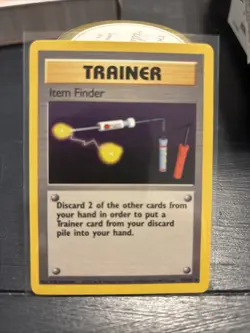 Pokemon TCG Item Finder Base Set Unlimited Rare Card 74/102 NM Condition - Image 1