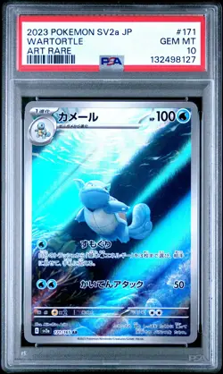 2023 POKEMON JPN SV2A-POKEMON 151 ART RARE #171 WARTORTLE PSA 10 - Image 1