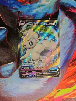 Alolan Vulpix V (Full Art) 173/195 SwSh: Silver Tempest Holo Pokemon Tcg Card NM - Image 1