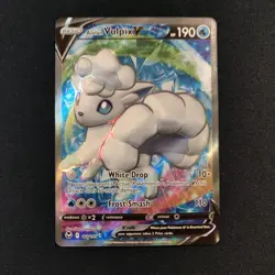 Alolan Vulpix V (Full Art) 173/195 SwSh: Silver Tempest Holo Pokemon Tcg Card NM - Image 1