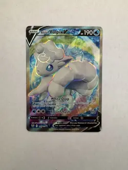 Pokemon TCG Alolan Vulpix V 173/195 Silver Tempest ❄ SWSH NM Pokemon Card - Image 1