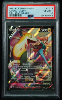Boltund V TG13 PSA 10 Brilliant Stars Pokemon Card - Image 1