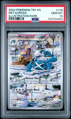 Pokemon TCG Metagross Illustration Rare Card Temporal Forces 178/162 PSA 10 - Image 1