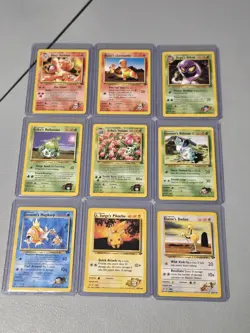Pokemon Gym Heroes Card Lot Of 9 Cards One Star Card Koga Arbok - Image 1