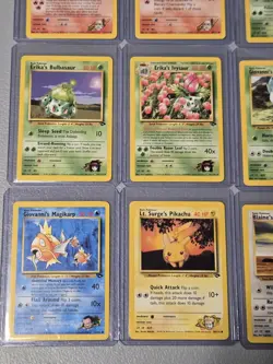 Pokemon Gym Heroes Card Lot Of 9 Cards One Star Card Koga Arbok - Image 2