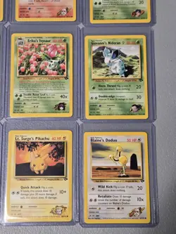 Pokemon Gym Heroes Card Lot Of 9 Cards One Star Card Koga Arbok - Image 3