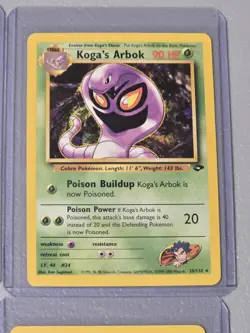 Pokemon Gym Heroes Card Lot Of 9 Cards One Star Card Koga Arbok - Image 4