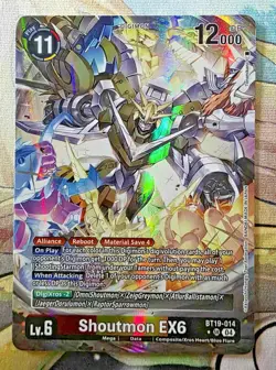 Digimon Card Shoutmon EX6 BT19-014 SR Alternate Art Special Booster 2.5 - Image 1