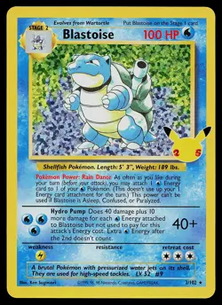 Pokemon Card - Blastoise Celebrations Classic Collection 2/102 Holo - Image 1