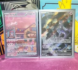 Mew ex 053 Mewtwo 052 Holo Promo Cards Scarlet & Violet NM/M Set - Image 3