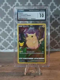 CGC 10 Pokemon Pikachu 005/025 Celebrations Full Art PSA Gem Mint Card 25th - Image 1