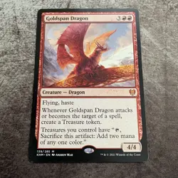 Goldspan Dragon - Kaldheim - MTG Magic the Gathering - MP - Image 1