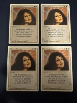 MTG - Magic The Gathering - Reverse Damage X 4 - Revised - NP/NM! - Image 1