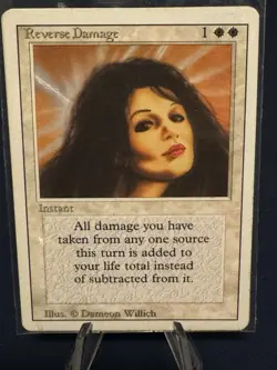 MTG - Magic The Gathering - Reverse Damage X 4 - Revised - NP/NM! - Image 3