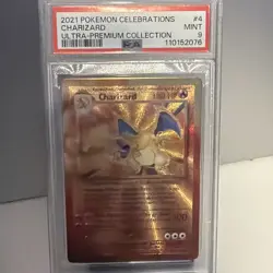 PSA 9 - 2021 Pokemon Celebrations UPC CHARIZARD Gold Metal Card #4 (3803) - Image 1