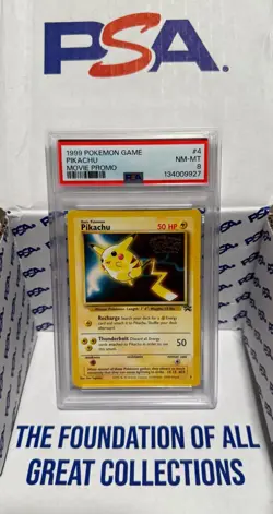 Iconic! 1999 Pokemon Pikachu Movie Promo #4 PSA 8 NM-MT Black Star Promo - Image 1