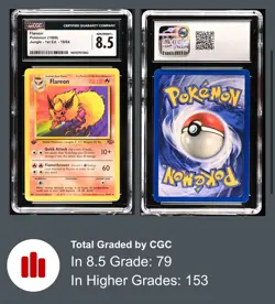 Pokemon TCG Jungle #19 Flareon 1st Edition Rare 1999 CGC 8.5 NM/MT+ - Image 1
