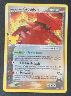 Team Magma's Groudon 9/95 Celebrations Ultra Rare Holo Pokemon TCG Card NM - Image 1