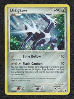 Dialga LV.68 Holo Rare 1/130 Diamond & Pearl Pokemon Card NM/Mint 2007 - Image 1
