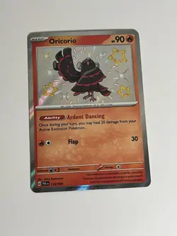 Oricorio Pokemon TCG Paldean Fates 2024 NM Shiny Holo Rare Card 113/091 NM #1 - Image 2
