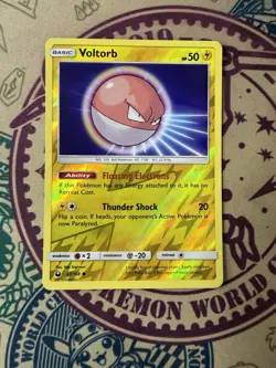 Pokemon TCG Voltorb Sun & Moon: Celestial Storm 47/168 Reverse Holo Common - Image 3