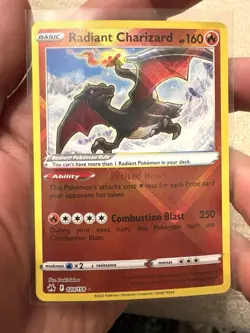 Pokemon Radiant Charizard Rare Crown Zenith 020/159 NM - Image 1