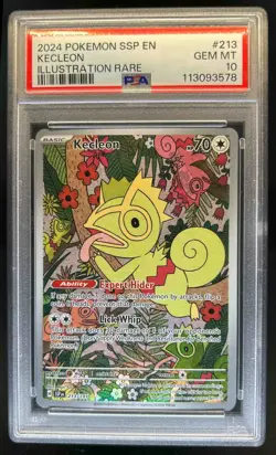 2024 Pokemon SV Surging Sparks SSP EN Kecleon #213/191 PSA 10 - Image 1