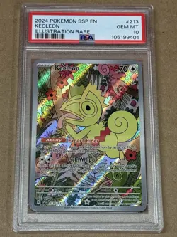 Pokemon 2024 SV Surging Sparks SSP en Kecleon Card #213/191 PSA 10 - Image 1