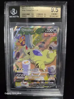 2021 Pokemon Sword & Shield Battle Styles Tyranitar v 155/163 BGS 9.5 - Image 1