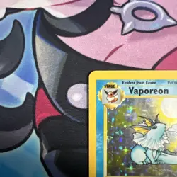 Vaporeon 12/64 Original Holo Rare Jungle Set Pokemon Card WOTC 1999 - LP - Image 2