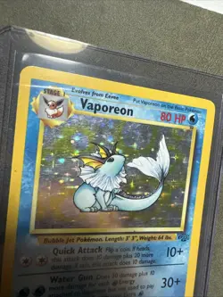Pokemon Jungle - Vaporeon 12/64 MP WoTC HOLO Card Base Set /1999/Rare - Image 2