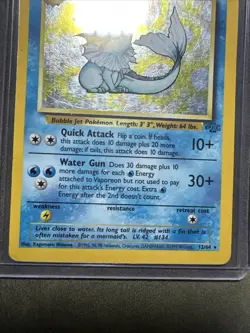 Pokemon Jungle - Vaporeon 12/64 MP WoTC HOLO Card Base Set /1999/Rare - Image 3