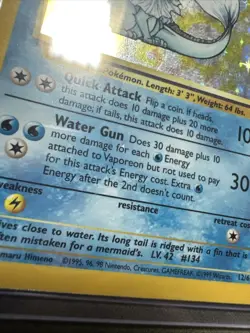 Pokemon Jungle - Vaporeon 12/64 MP WoTC HOLO Card Base Set /1999/Rare - Image 4