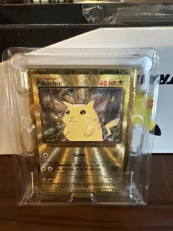 Pokemon TCG Celebrations Pikachu Gold Metal Card 58/102 25th Anniversary - Image 1
