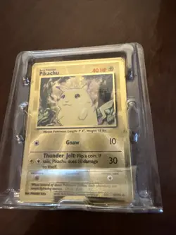 Pokemon TCG Celebrations Pikachu Gold Metal Card 58/102 25th Anniversary - Image 3