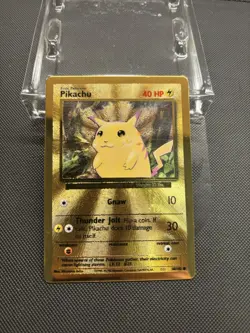 Gold Metal Pikachu Card 58/102 Pokemon Celebrations 25th Anniversary Pokemon TCG - Image 1