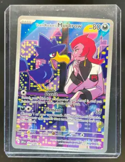 2025 Pokemon SV Destined Rivals DRI EN Team Rocket's Murkrow Full Art #200/182 - Image 1
