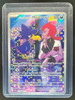 2025 Pokemon SV Destined Rivals DRI EN Team Rocket's Murkrow #200/182 - Image 1