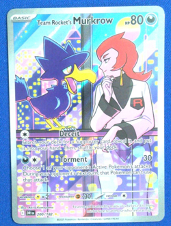 2025 Pokemon SV Destined Rivals DRI EN Team Rocket's Murkrow #200/182 - Image 1