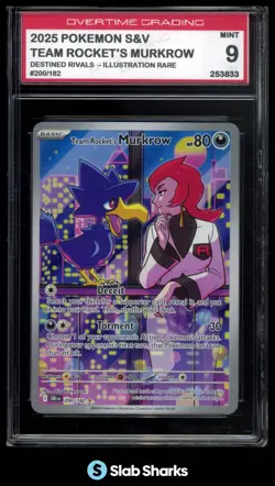 2025 POKEMON SV DESTINED RIVALS - DRI EN #200/182 TEAM ROCKET'S MURKROW IR OT 9 - Image 1