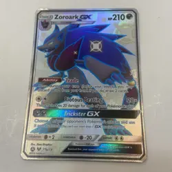 Pokemon TCG Zoroark GX Hidden Fates Shiny Holo Secret Rare Card 77a/73 - Image 1