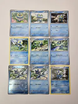 Lot of 9 Froakie Frogadier Various Pokemon Card Lot Reverse Holo - Image 1