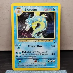 Pokemon Gyarados Base Set Holo Rare Card 006/102 HP100 1999 TCG - Image 1