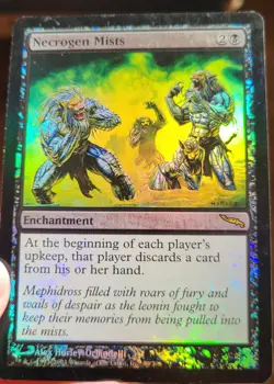 FOIL Necrogen Mists x1 MTG Mirrodin Magic Heavy Play HP English - Image 1
