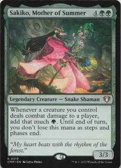 Sakiko, Mother of Summer R Commander Masters 319 NM MTG - Image 1