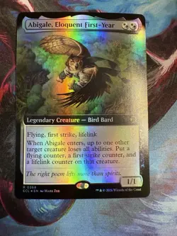 MTG - Abigale, Eloquent First-Year (Extended Art Foil) - Lorwyn Eclipsed 0368 - Image 1