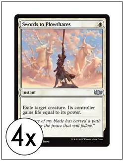 4x Swords to Plowshares, Tarkir Dragonstorm Commander, Magic MTG NM - Image 1