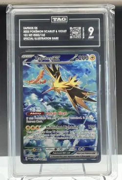 Zapdos ex #202/165 TAG 9 MINT - Pokemon Scarlet & Violet 151 SIR - Image 1