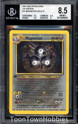 BGS 8.5 Pokemon - Magneton 1st Edition 10/64 Holo - Neo Revelation - Image 1